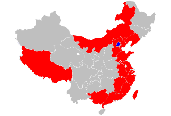 中国旅行地图